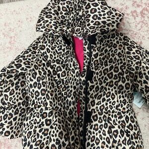 Leopard Hooded Puffer Kids Jacket